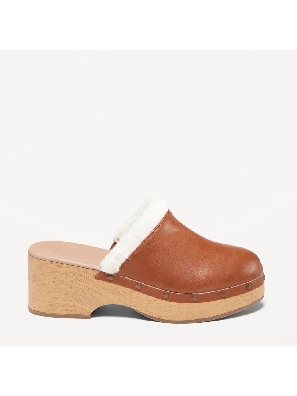6 • Old Navy • Faux-Leather Sherpa-Lined Clogs
